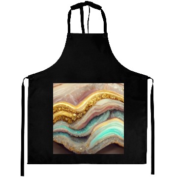 Discover Pastel Pink Teal Agate Geode Stone Aprons