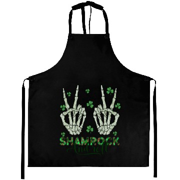 Discover St Patricks Day Irish Skeleton Shamrock And Roll Aprons