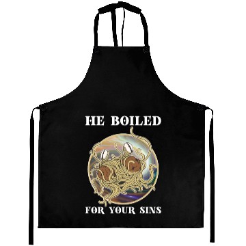 Discover Atheist Atheism Flying Spaghetti Pastafarianism Aprons