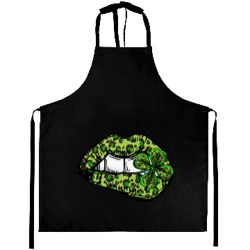 Discover Leopard Green Irish Lips St Patricks Day Aprons
