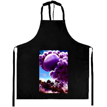 Discover Above the clouds, A purple landscape Aprons