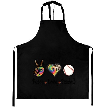 Discover peace love baseball Aprons