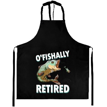 Discover Ofishally Retired Fishing Retro Retirement Fishing Aprons