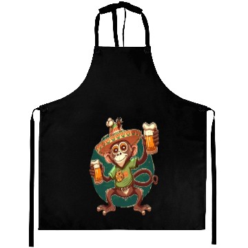 Discover Funny Spider Monkey Lover Mexican Spider Monkey Aprons