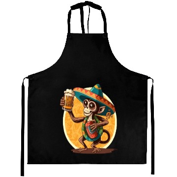 Discover Funny Spider Monkey Lover Mexican Spider Monkey Aprons