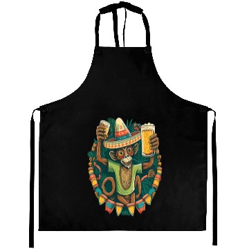 Discover Funny Spider Monkey Lover Mexican Spider Monkey Aprons