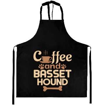Discover coffe and basset hound Aprons