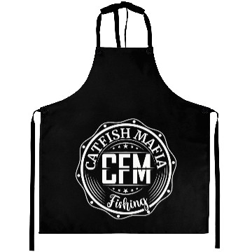 Discover Catfish mafia fishing logo Aprons