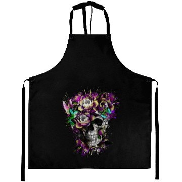 Discover Flower Skull Streetwear Aprons