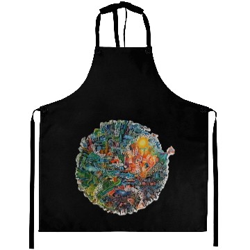 Discover Save Planet Protect the Earth Warning Design Aprons