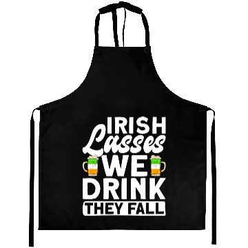 Discover Irish Lasses We Drink They Fall - St Patricks Day Aprons