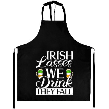 Discover Irish Lasses We Drink They Fall - St Patricks Day Aprons