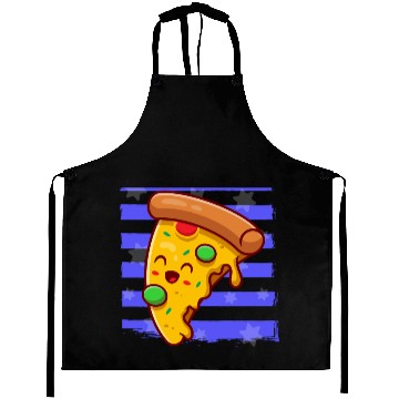 Discover Pizza Men's Aprons