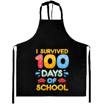 Discover i survived 100 days of school Aprons