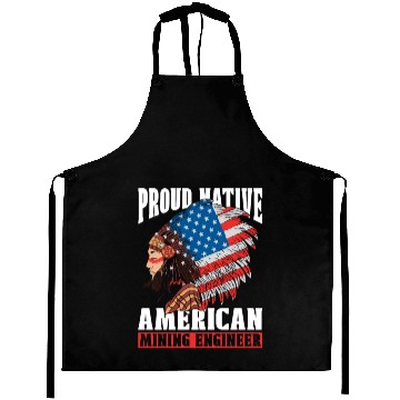 Discover Engineer Engineering Us Flag Mining Engineer Aprons