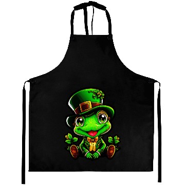 Discover Frog Spells On St. Patrick's Day Aprons