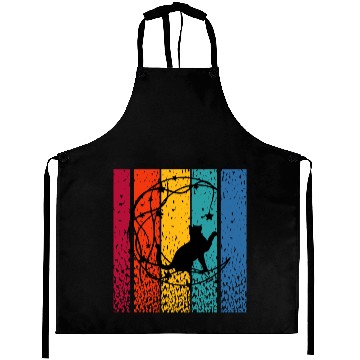 Discover Cat Retro Creative Aprons