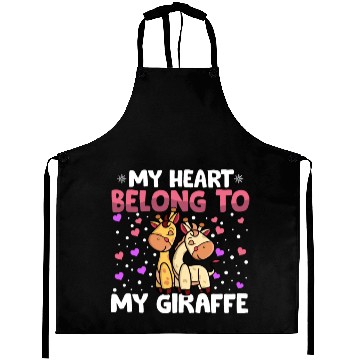 Discover Valentines Day My Heart Belong to My Giraffe Boys Aprons
