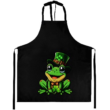 Discover Lucky Frog St. Patrick's Day Top Hat Aprons