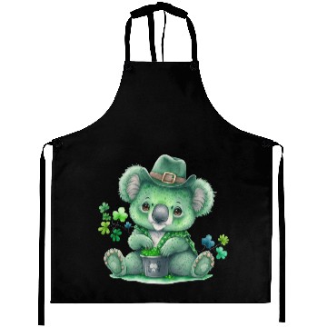 Discover St Patrick's Day Irish Funny Koala Saint Patrick Aprons