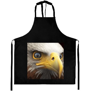 Discover bald eagle eyes hyper realistic hyper details Aprons