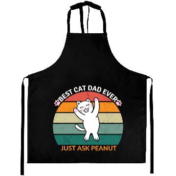 Discover Peanut's Proud Cat Dad: The Best Dad Ever Aprons
