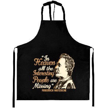 Discover Nietzsche Quote Design for a Philosophy Student Aprons