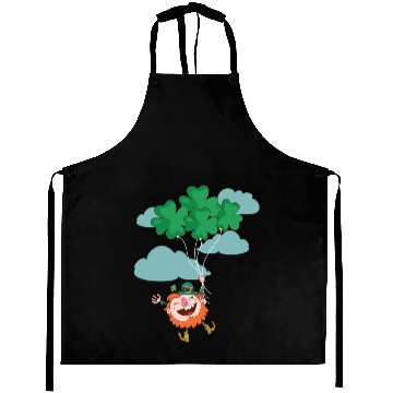 Discover Lerechaun Hanging On Clover Balloons - St Patricks Aprons