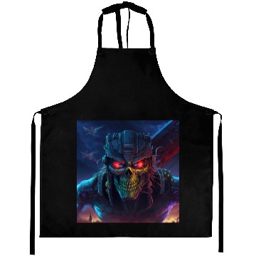 Discover ZOMBIE IRON MAIDEN (version 11) Aprons