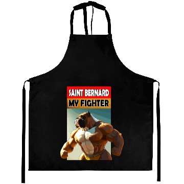 Discover Saint Bernard my fighter doggy Aprons