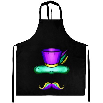 Discover Hat And Mustache For Mardi Gras Aprons