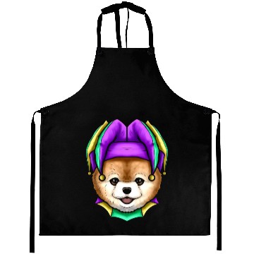 Discover Cute Bear with Jester Hat for Mardi Gras Aprons