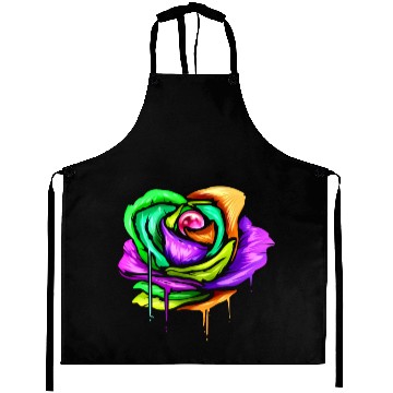 Discover Painted And Colored Rose For Mardi Gras Aprons