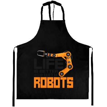 Discover Robot Robotics Engineer Vintage Aprons