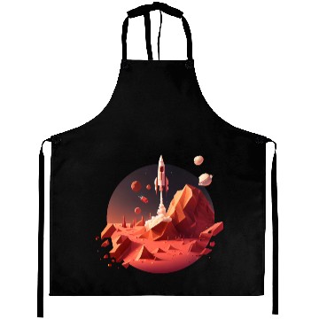 Discover Vintage Space Science Mars Fiction Geek Solar Aprons