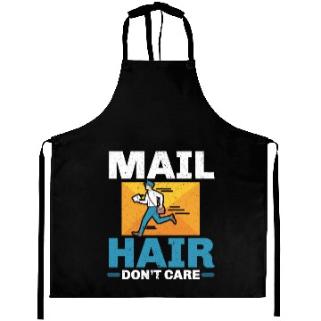 Discover Mail Hair Don't Care Mailman Postal Worker Aprons
