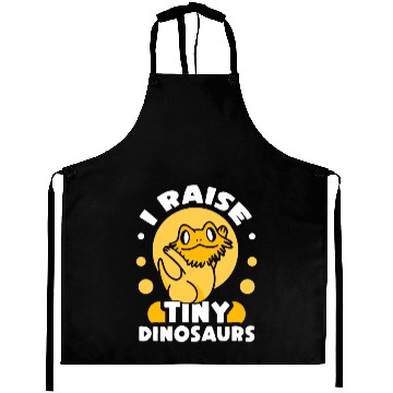 Discover I Raise Tiny Dinosaurs Pet Reptile Bearded Dragon Aprons