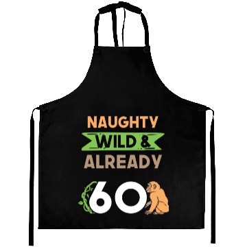 Discover Gift 60 years birthday women Ape Monkey Aprons