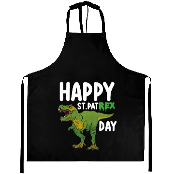Discover Happy St Pat Rex Day Dinosaur Aprons