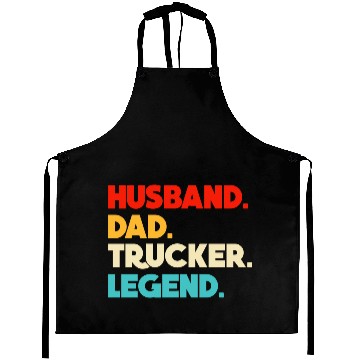 Discover Husband Dad Trucker Legend Aprons