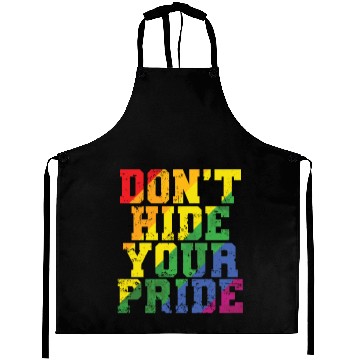 Discover Don't Hide your Pride LGBT Tolerance Rainbow Color Aprons