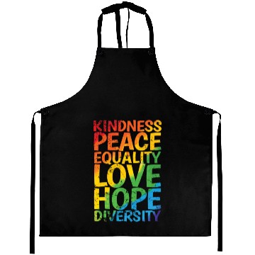 Discover Kindness Peace Equality Love Hope Diversity LGBT Aprons