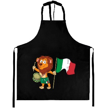 Discover Lion with the Italy flag Aprons