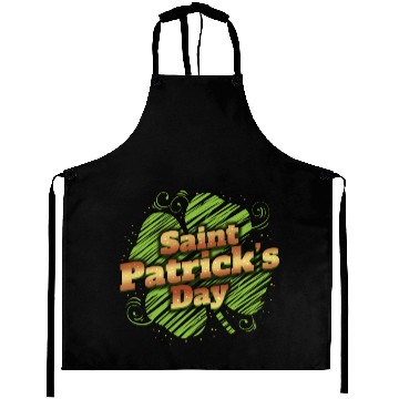 Discover Stylized Four Leaf Clover Shamrock For St Aprons