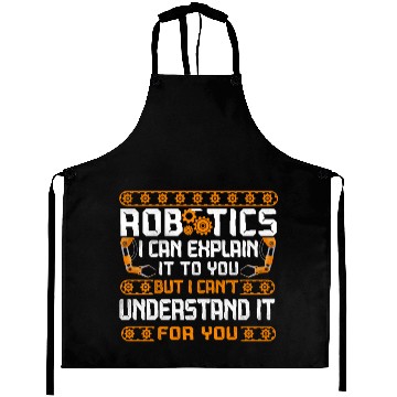 Discover Robot Robotics Engineer Vintage Aprons