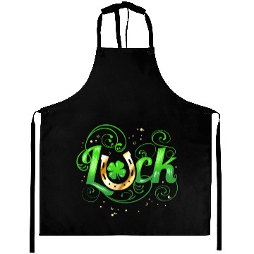 Discover Green Golden Luck Logo With Horseshoe For St Aprons