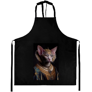 Discover Black King Devon Rex Cat Breed Portrait Royal Rena Aprons