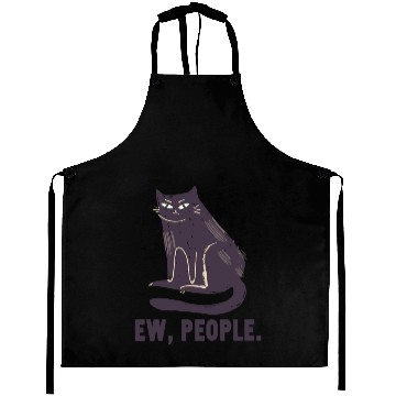 Discover Ew People - Funny Black Cat Lovers Aprons