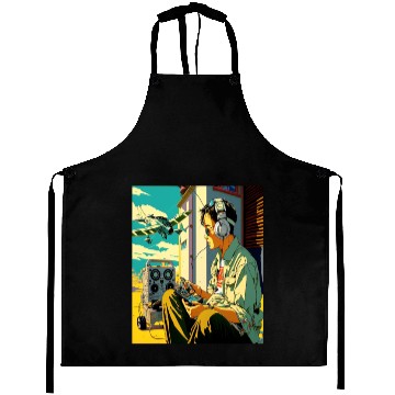 Discover Miniature Plane Lover Cool Retro Radio Controlled Aprons