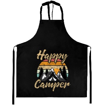 Discover Funny Camping Hiking Lover Present Happy Camper Gi Aprons